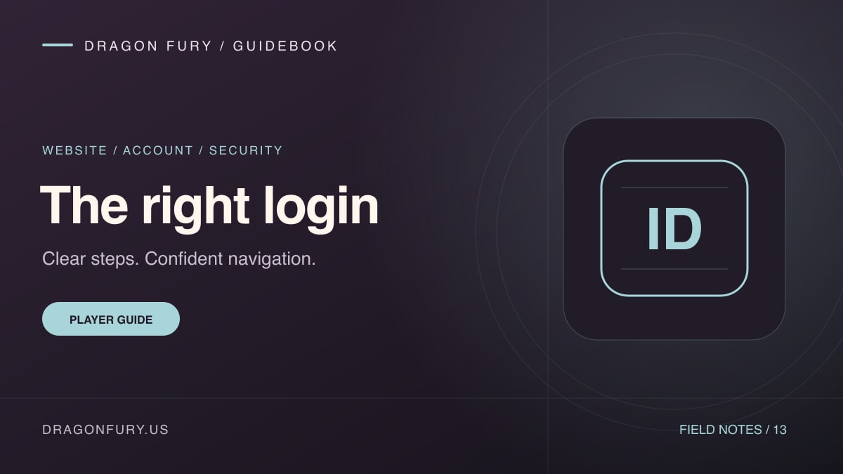 The right login: Dragon Fury player guide