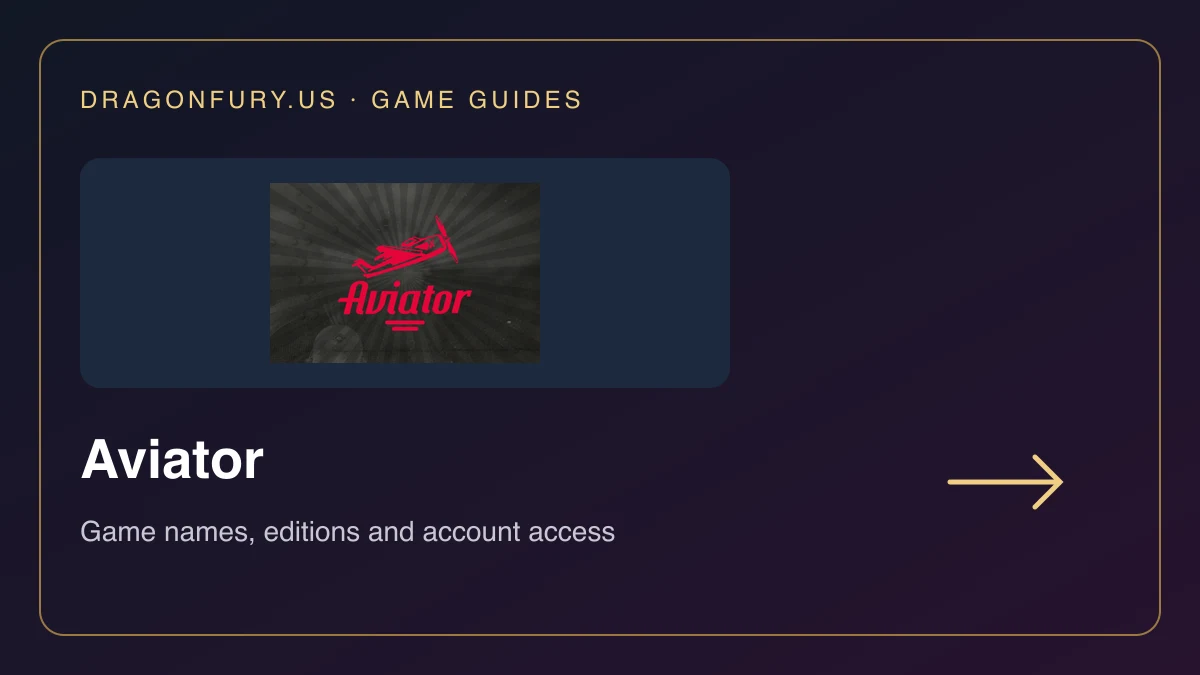 Aviator catalogue guide on DragonFury.us