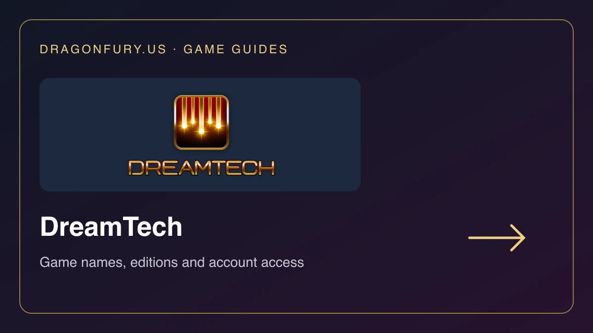 DreamTech catalogue guide on DragonFury.us