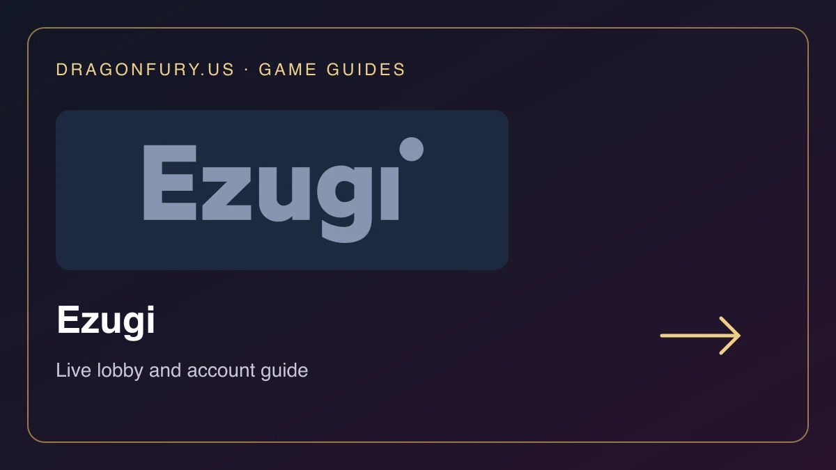 Ezugi catalogue guide on DragonFury.us