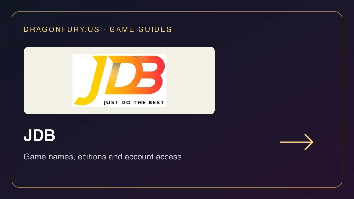 JDB catalogue guide on DragonFury.us