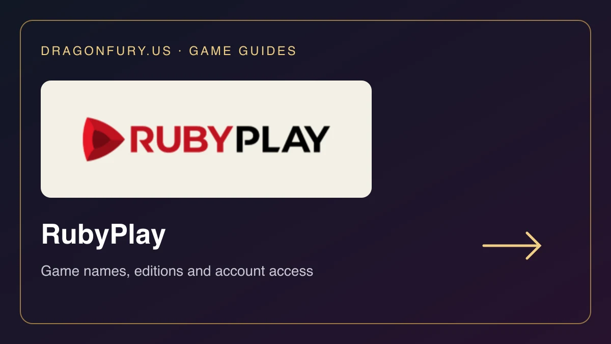 RubyPlay catalogue guide on DragonFury.us