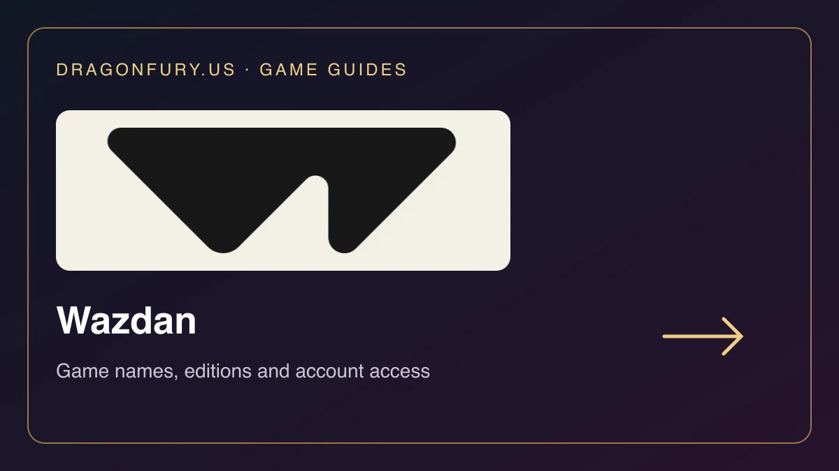 Wazdan catalogue guide on DragonFury.us