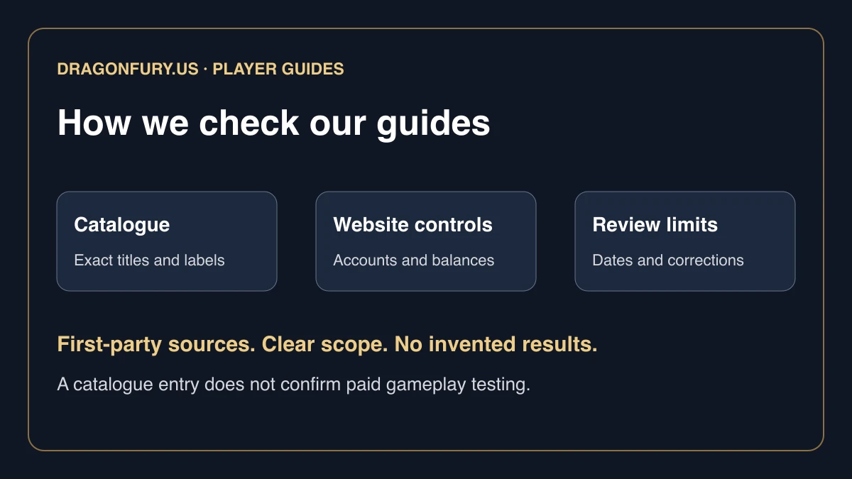 How We Check DragonFury.us Game and Account Guides
